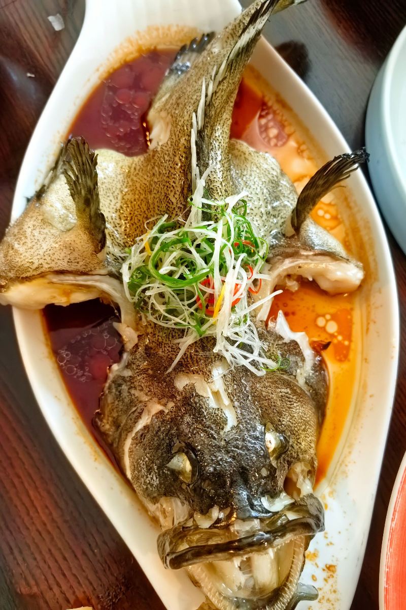 Steamed Grouper with Soy Sauce
