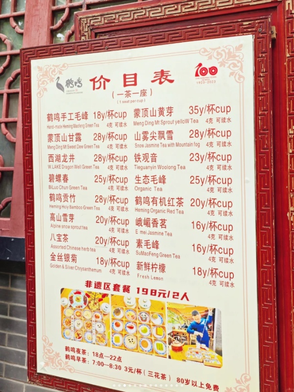 Price Table