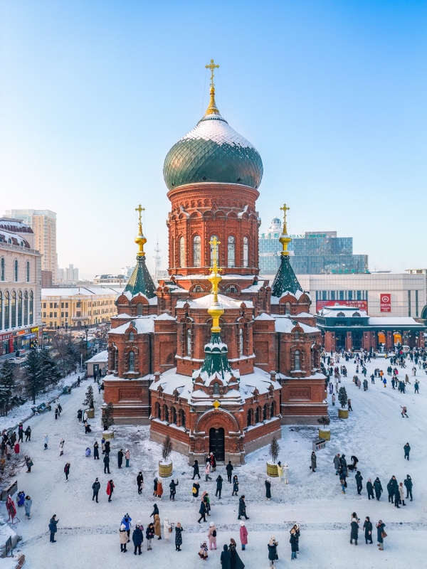 Snowy Saint Sophia Cathedral Harbin
