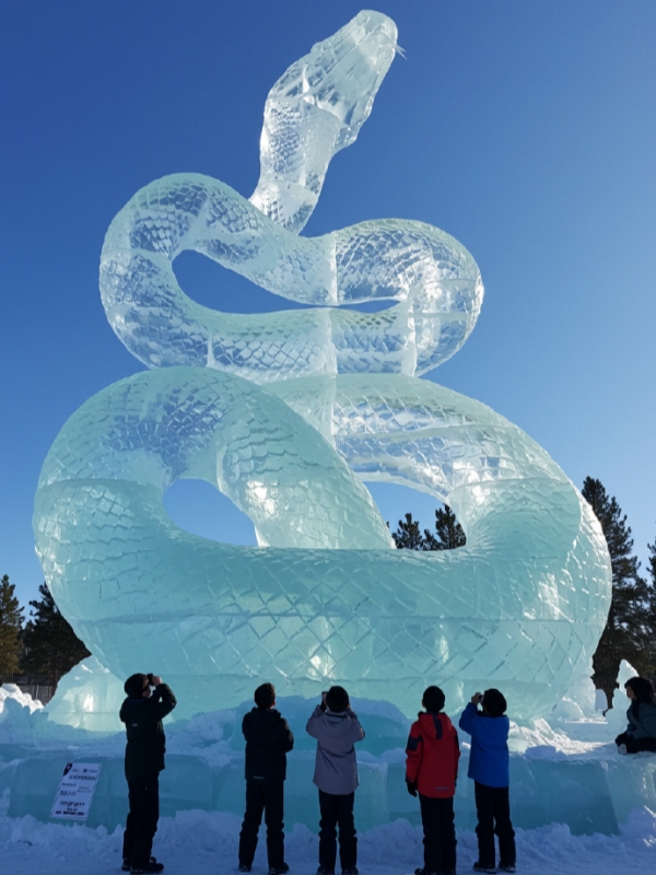 Snake Ice Sculpture
