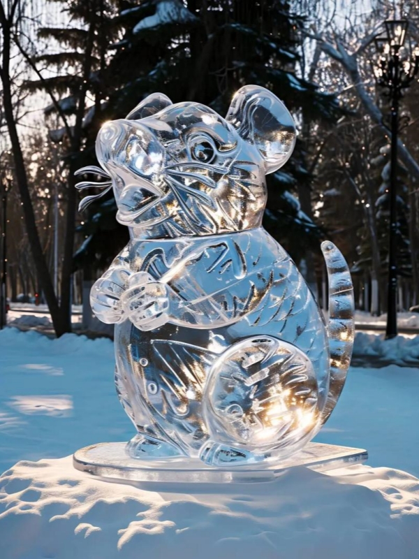 Rat Ice Sculpture