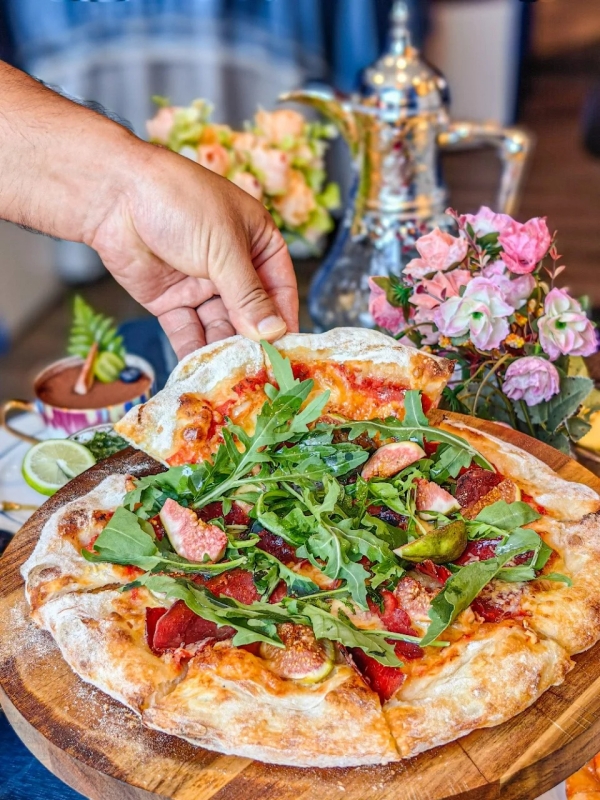 Turkish Fig-Beef Pizza