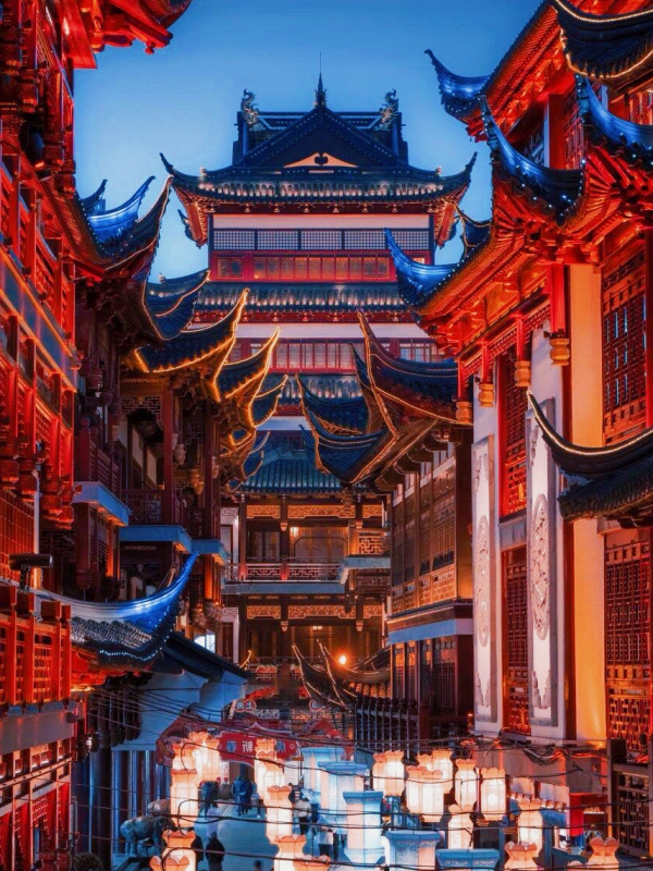 City God Temple at Night