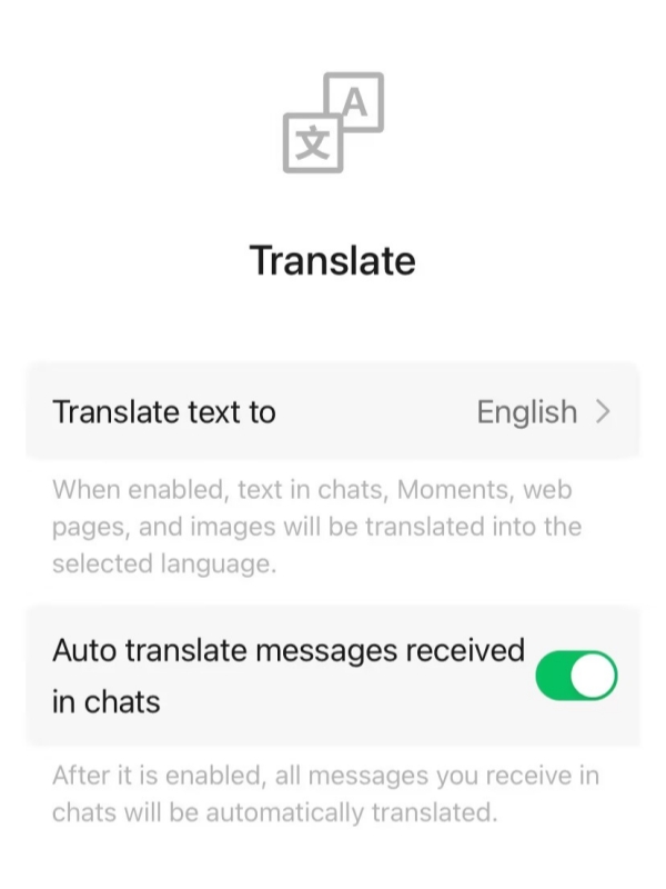 WeChat Translation