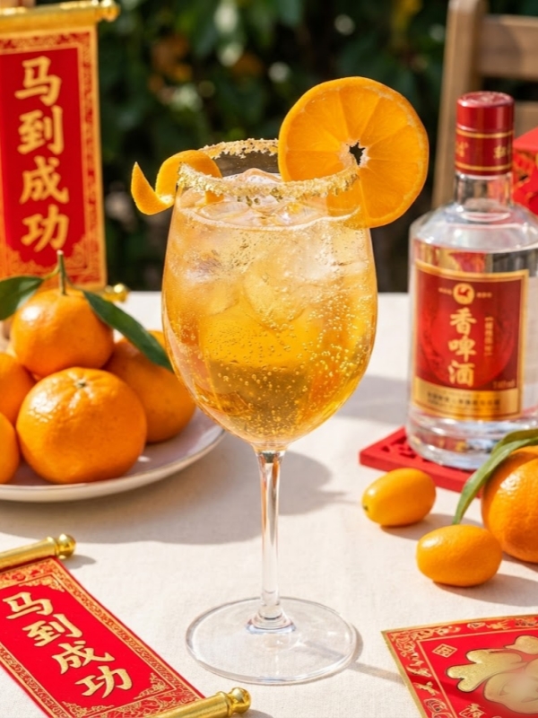 Galloping Gold Baijiu Spritz（chinese new year drinks 2026）