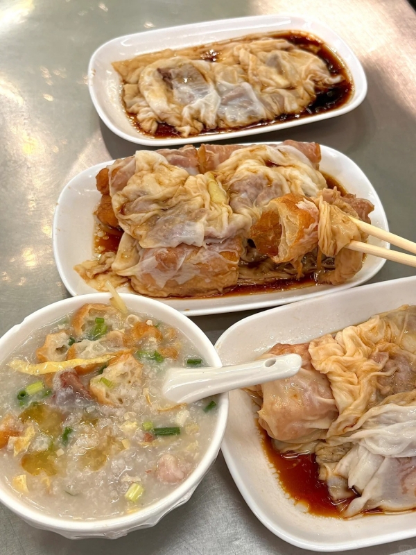 Boat Porridge and Rice Noodle Rolls