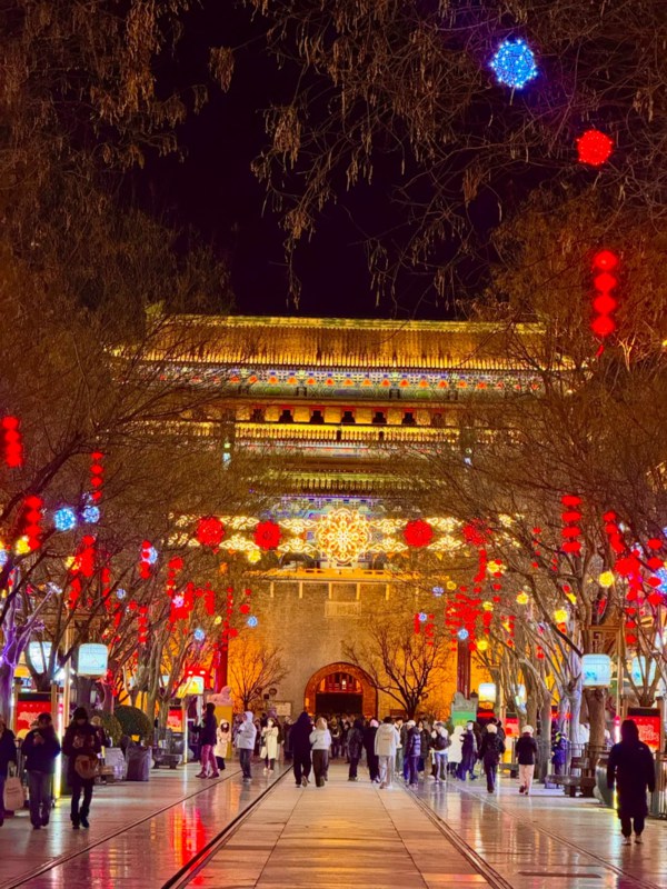 Crowds in Qianmen