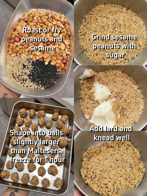 Homemade Sesame Peanut Yuanxiao Filling