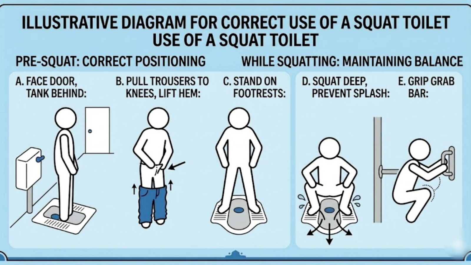 How to Use a China Toilet Squat Style:Step-by-Step