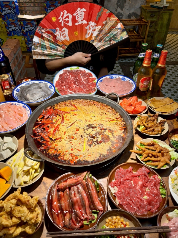 Hot Pot at Guanyinqiao Food Street