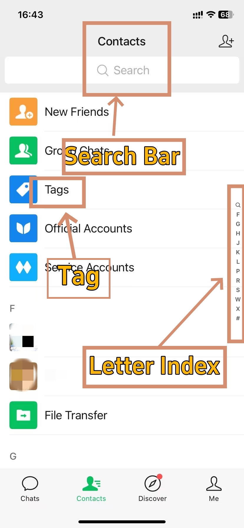 Find an Existing WeChat Contact