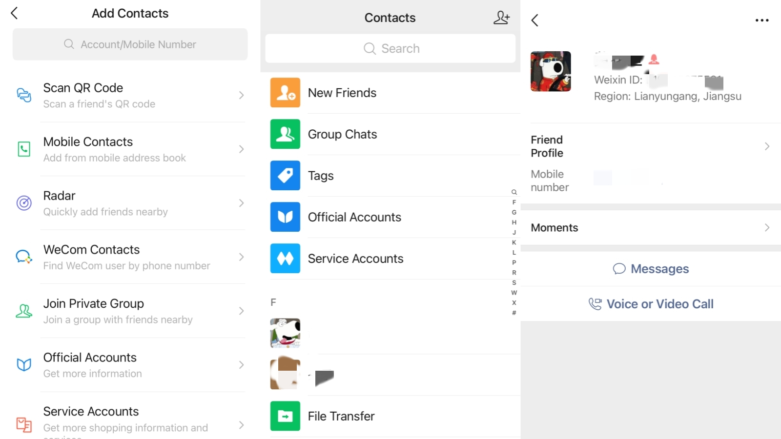WeChat Contacts