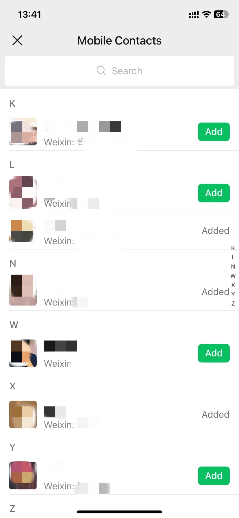 Bulk Adding by Mobile Contacts