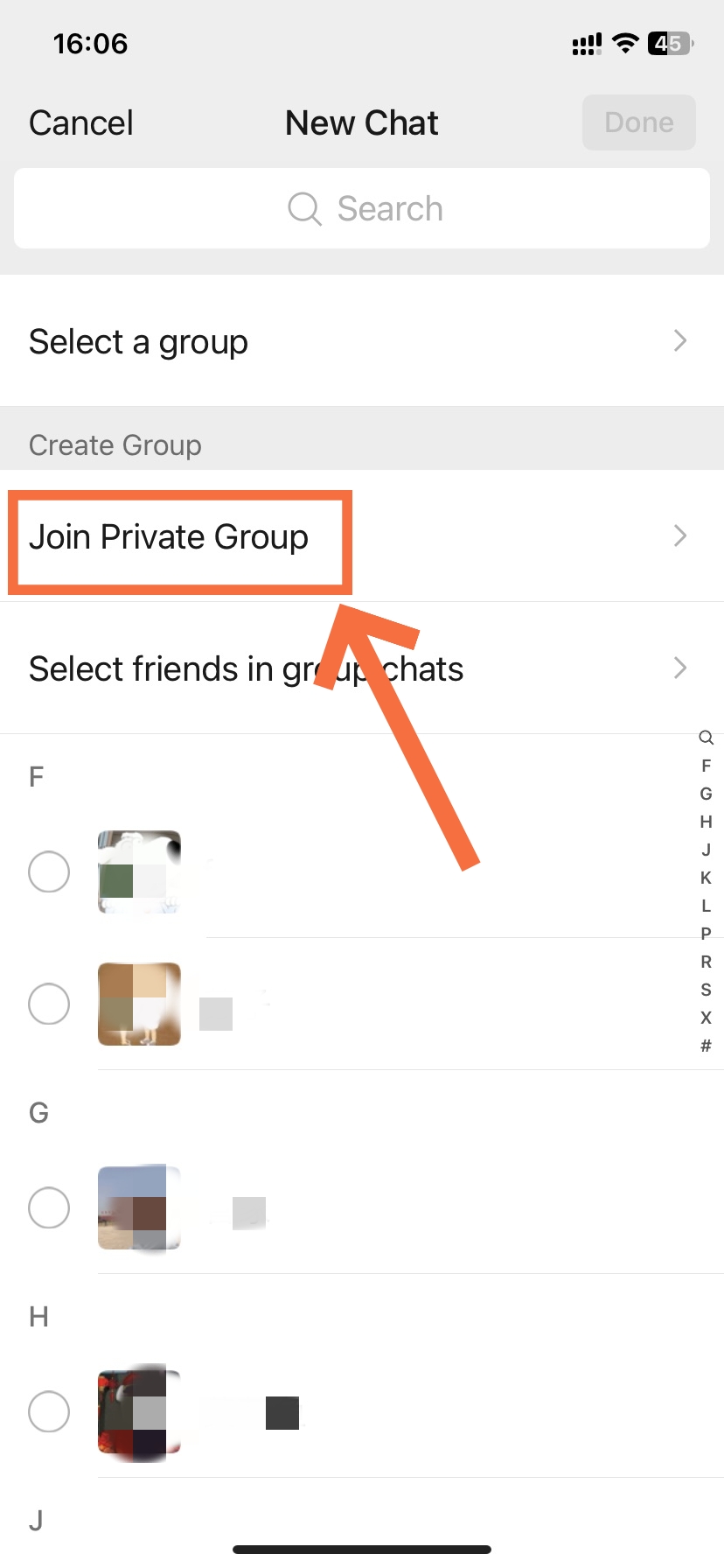 Join Private Group