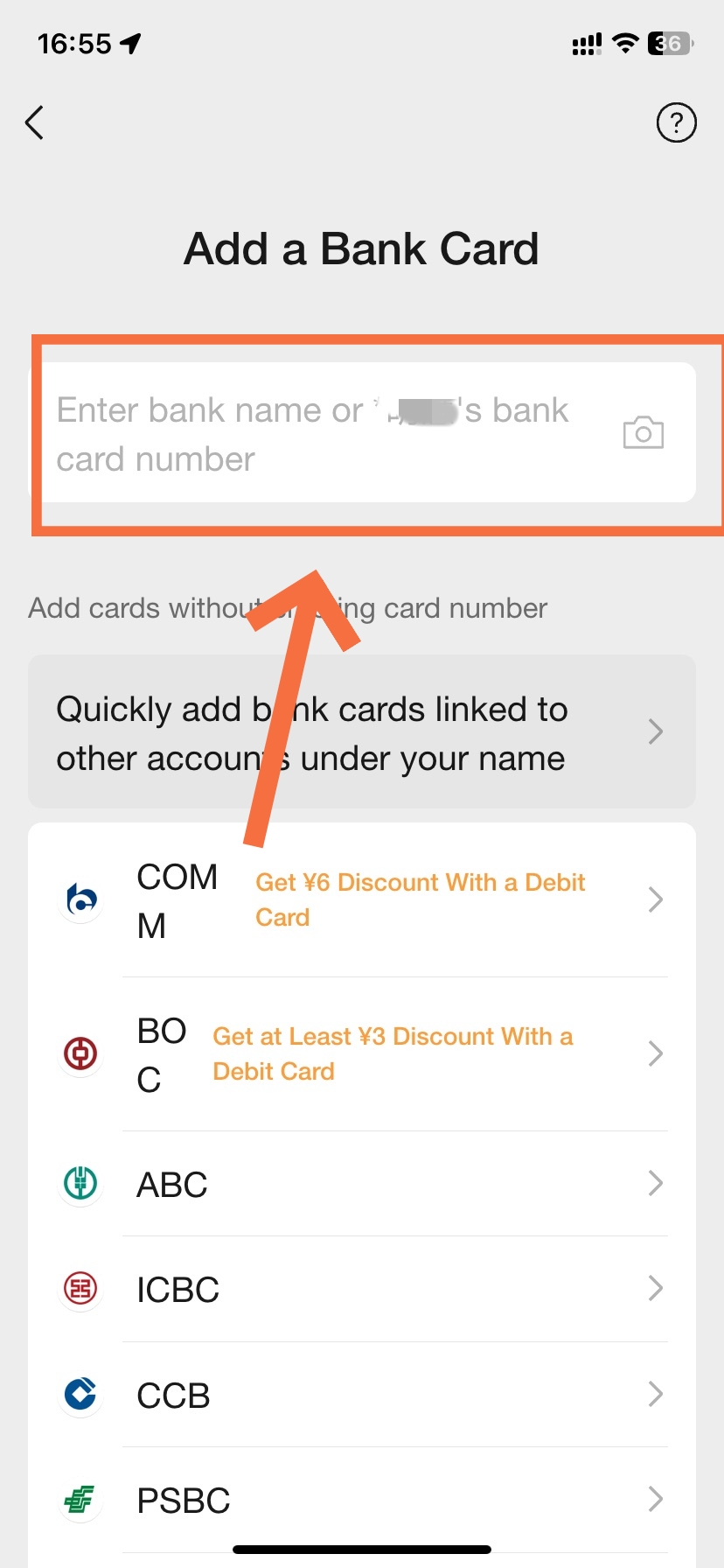 Enter Bank Number
