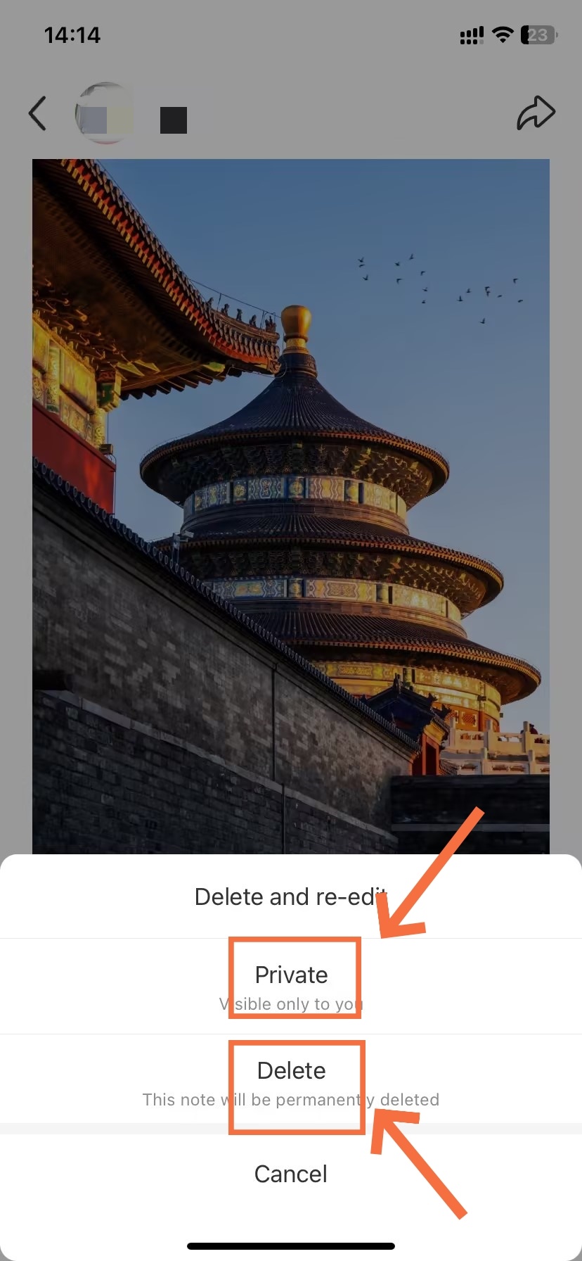 Choose to Hide or Delete