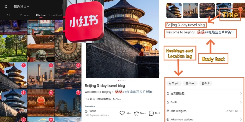 Post on Xiaohongshu