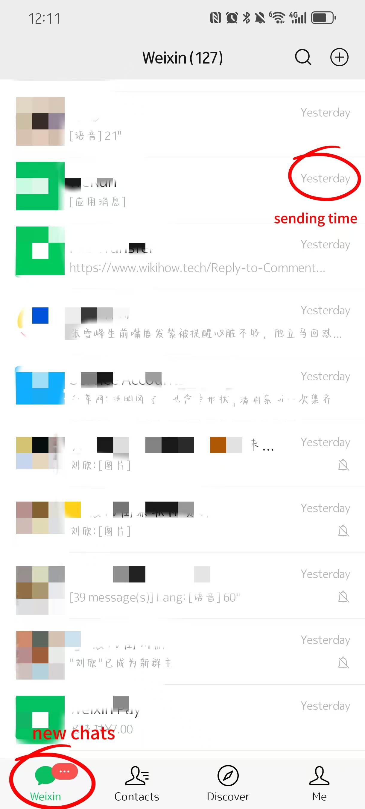 Sending Time&New Chats