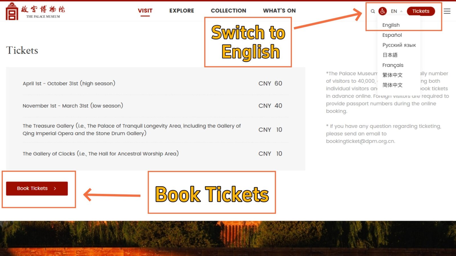 Buy Tickets on Official Website