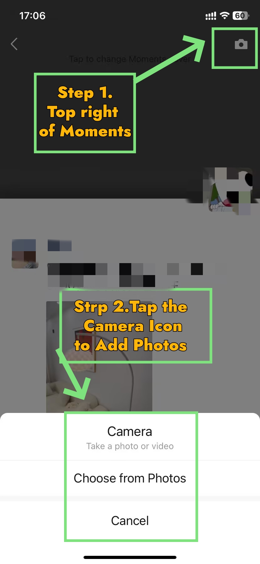 Post to Moments on WeChat