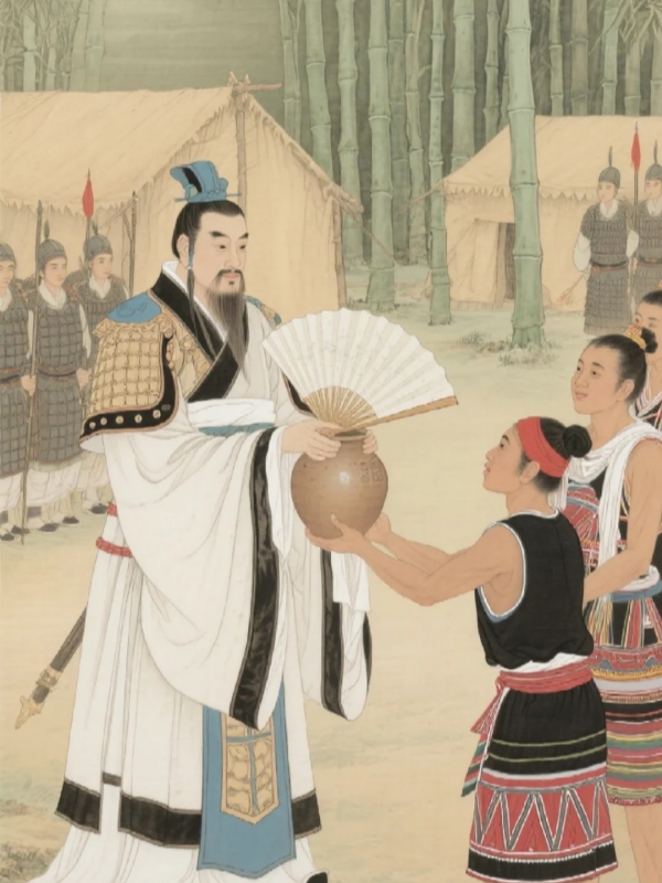 Zhuge Liang Interacting with the Jinuo Ancestors