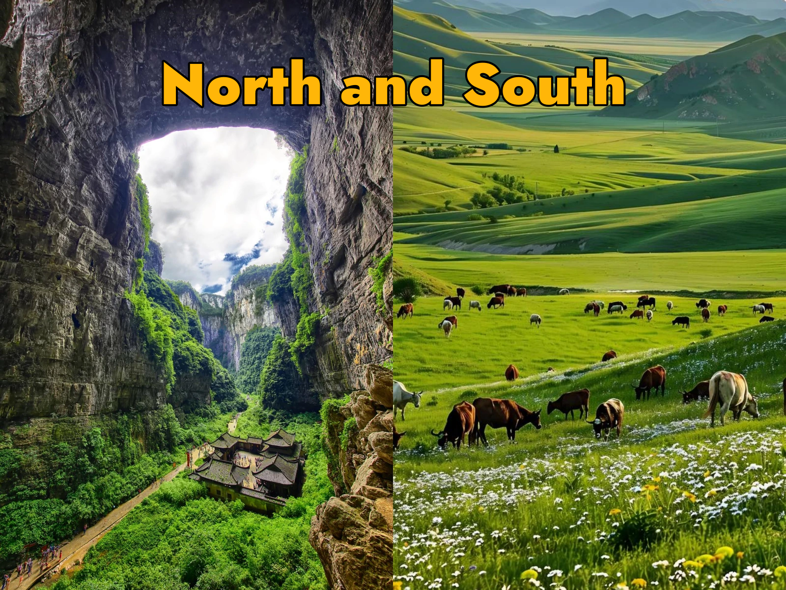 Karst Gorge vs. Grassland