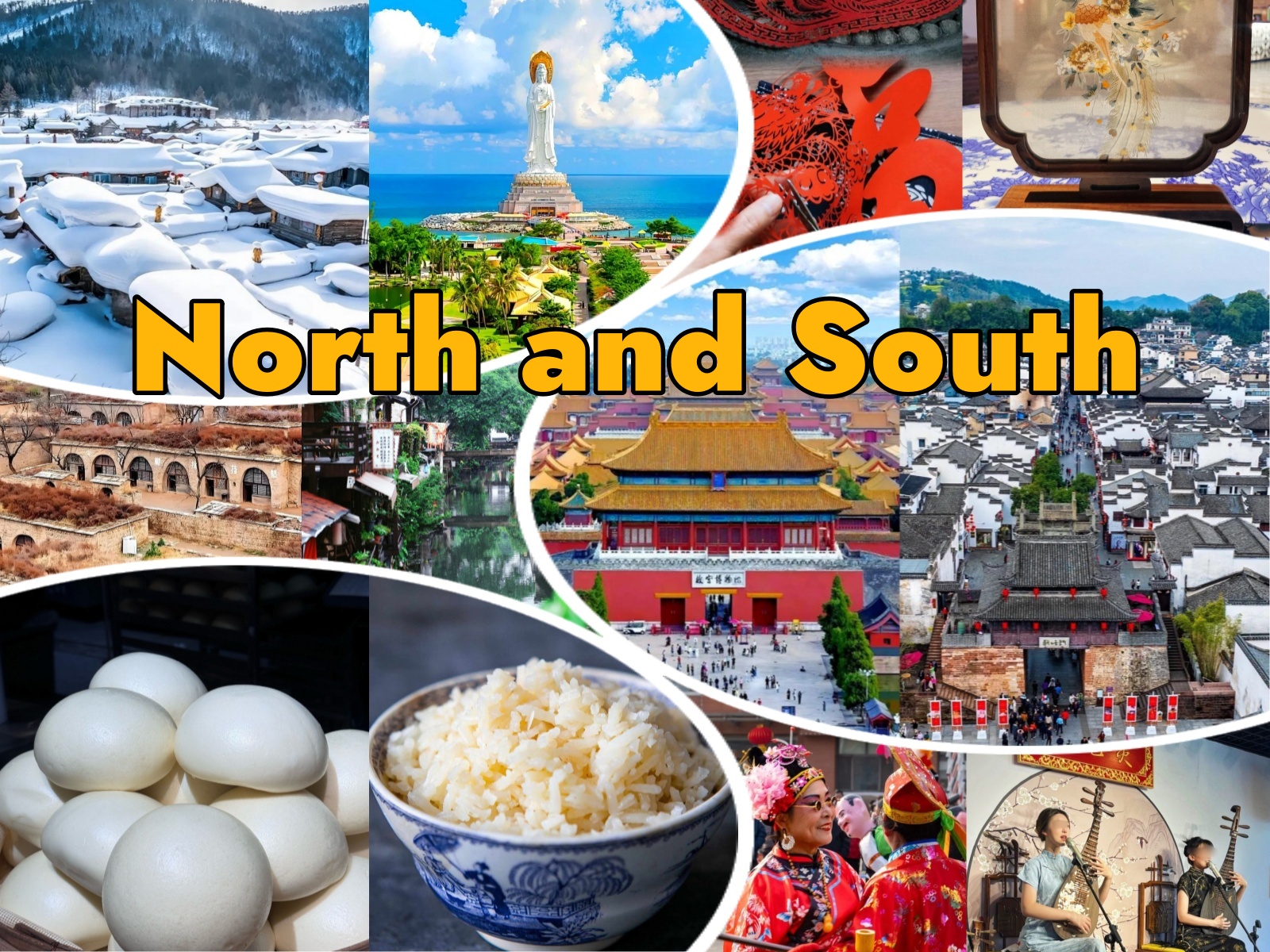 North and South in China：from snow to sun, wheat to rice, imperial grandeur to water town grace
