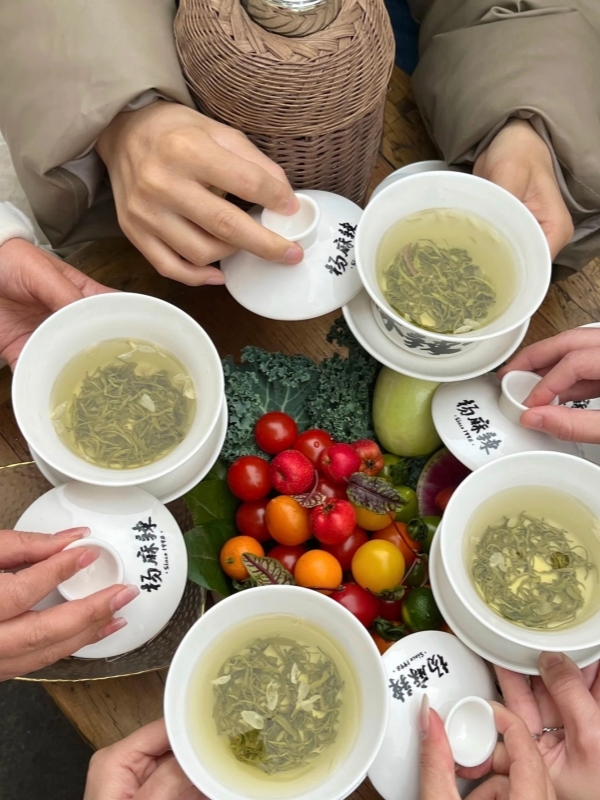 Drinking Guyu Tea