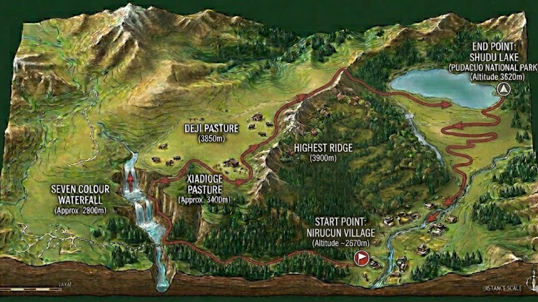 Nirucun to Shudu Lake