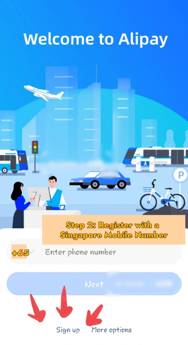 Register Alipay Accounts in Singapore(Step2)