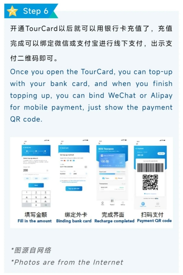 Alipay Top Up via TourCard(Step6)