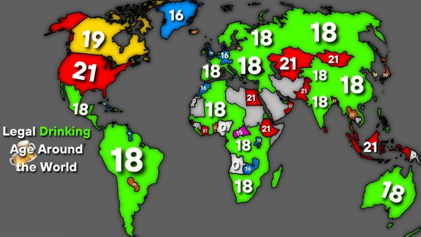 Legal Drinking Age Around the World