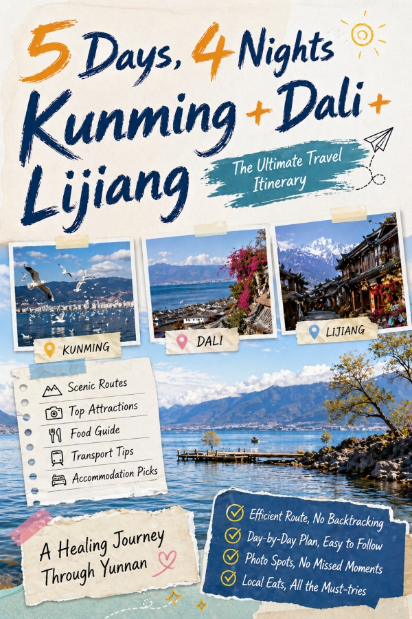 5-Day Kunming Dali Lijiang Tour Package