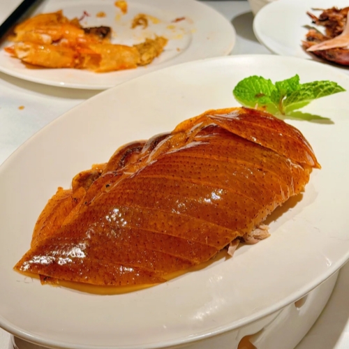 Crispy-Skinned Roast Duck with Pancakes