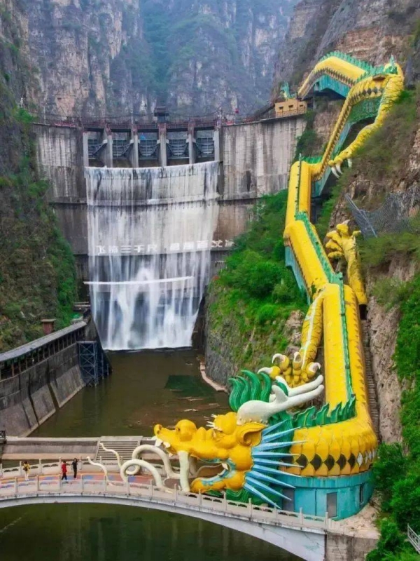 Dragon Elevator and Dam at Longqing Gorge