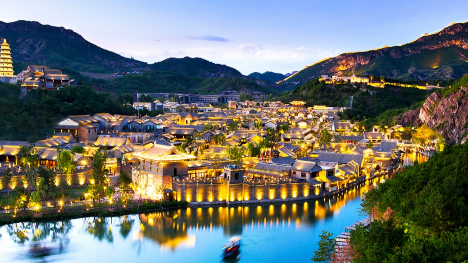 Gubei Water Town Night Panorama