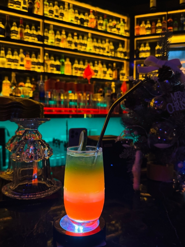 Colorful Drinks at Liberation Bridge Riverside Bars