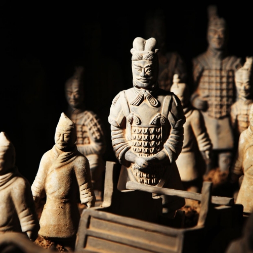 Terracotta Army Officer and Soldiers
