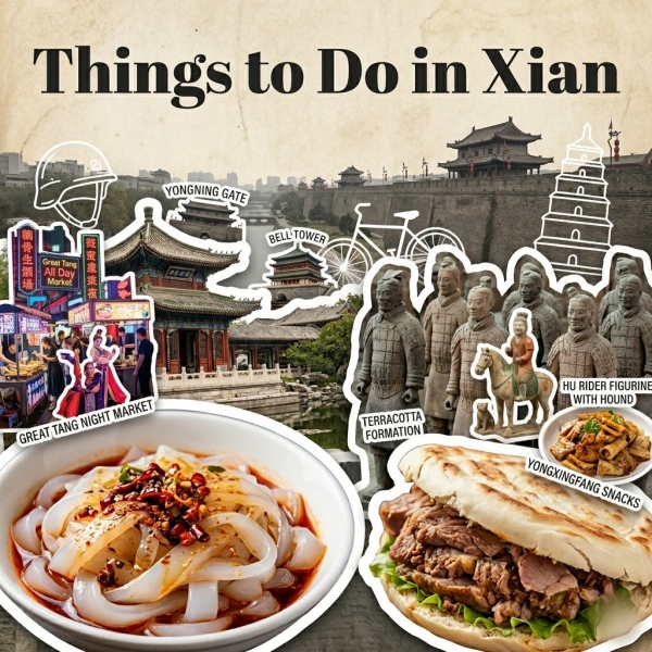 Things to Do in Xian:Majestic City Walls, Mysterious Terracotta Warriors, Flavorful Street Snacks, and Glowing Tang Dynasty Nights