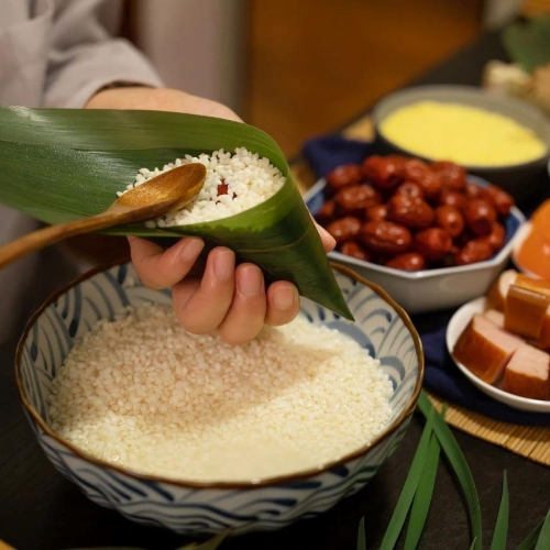 Handmade Zongzi with Glutinous Rice