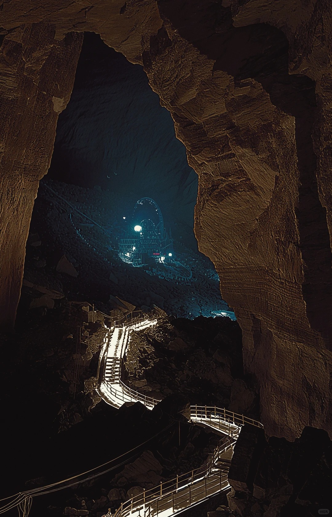 The Walkways and Cave Interior