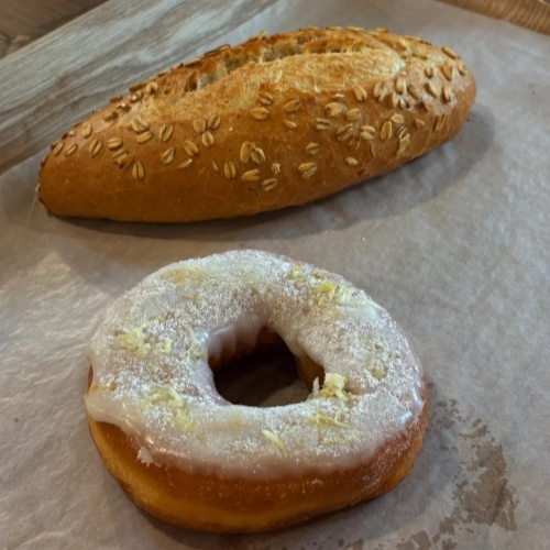 Oat-Topped Artisan Bread Roll