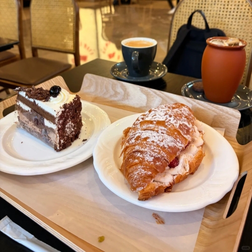 Black Forest Cake & Strawberry Croissant
