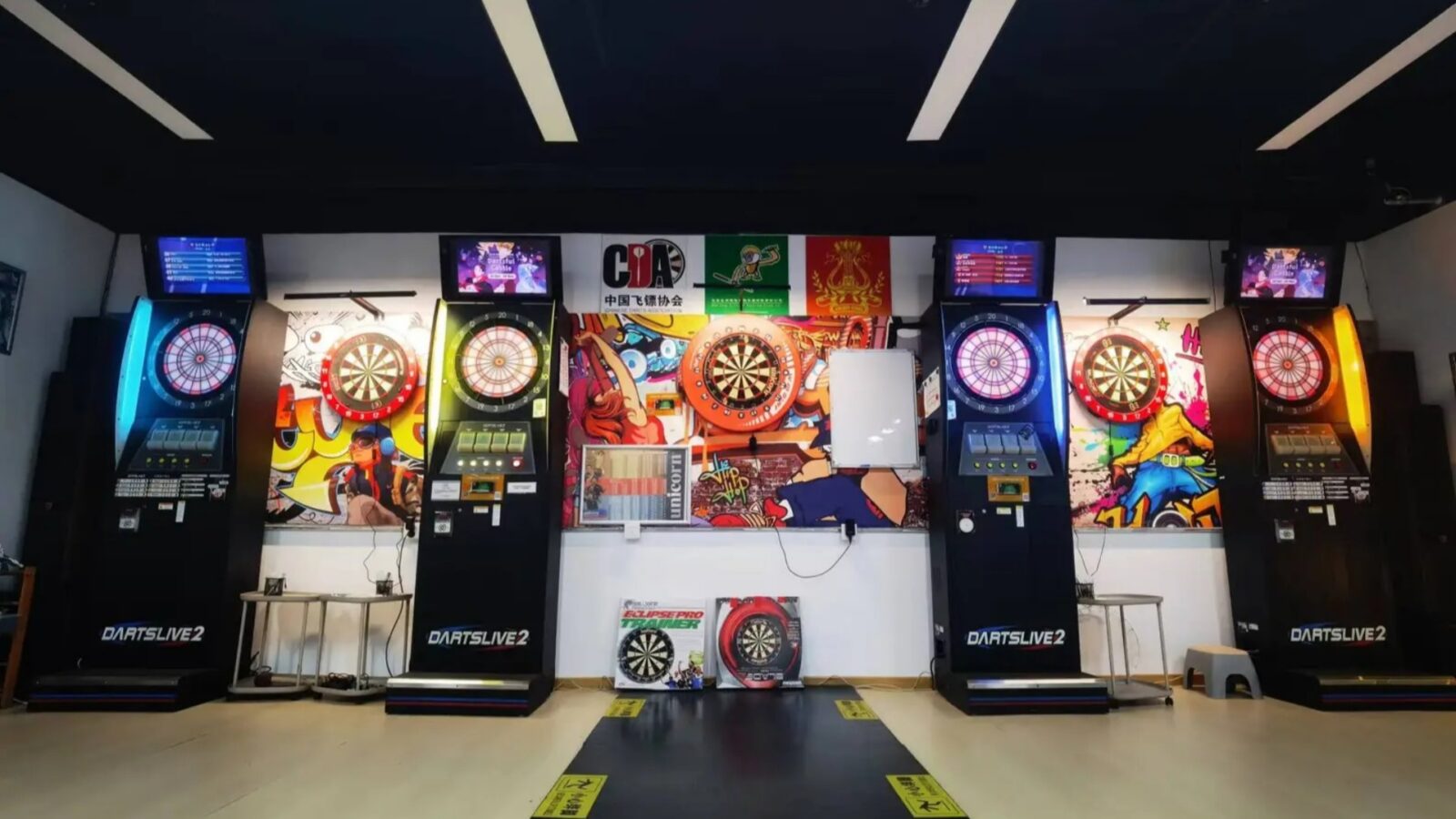 Indoor Darts Lounge with Dartslive Machines