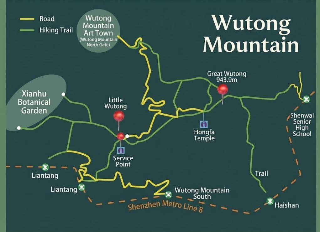 Wutong Mountain Map
