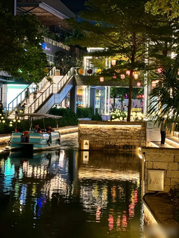 Qushui Bay Night Light Scenery