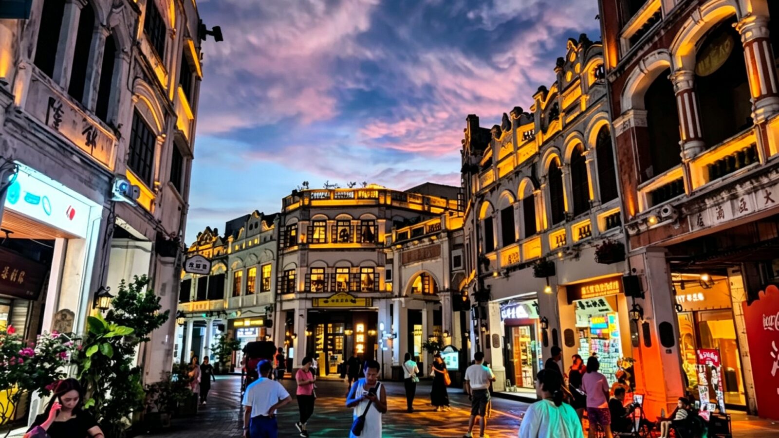 Night View of Qilou Old Street