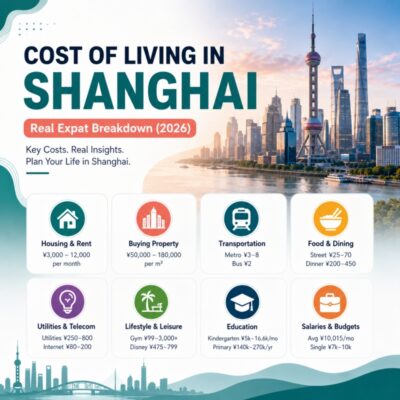 Cost of Living in Shanghai：International Cosmopolitan Hub, Moderate Tier-1 Expenses, Flexible Budget Tiers for All Expat Lifestyles