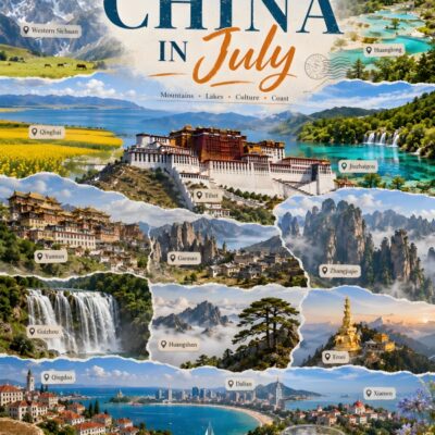China in July：Wide temperature gaps, featuring 14 pleasant cool summer destinations.