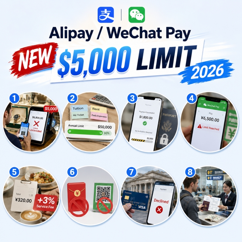 Alipay/WeChat New $5,000 Limit for Foreigners 2026 Spending Cap